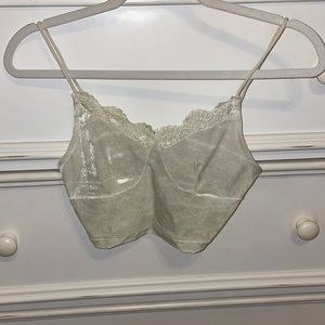 Off white cropped top